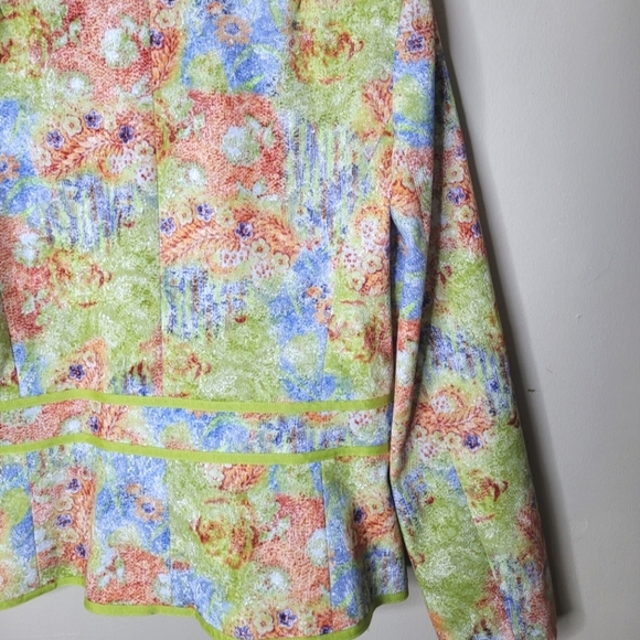 Vintage Pastel Floral Blazer Size 12 NWT Forwear New York - Picture 7 of 10